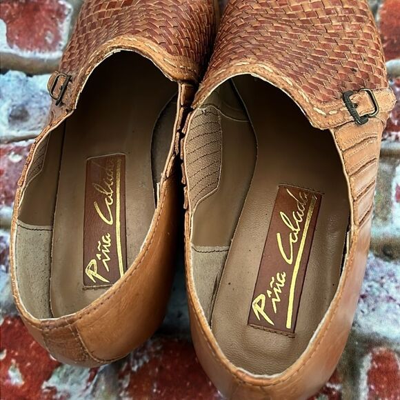 Vintage Brown leather weave booties piña colada brand - Picture 8 of 8